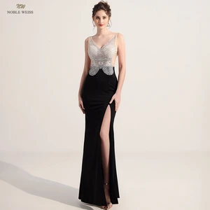 Evening Dresses  V-Neck  Floor-Length  Dresses Woman Party Night  Mermaid  Prom Dress