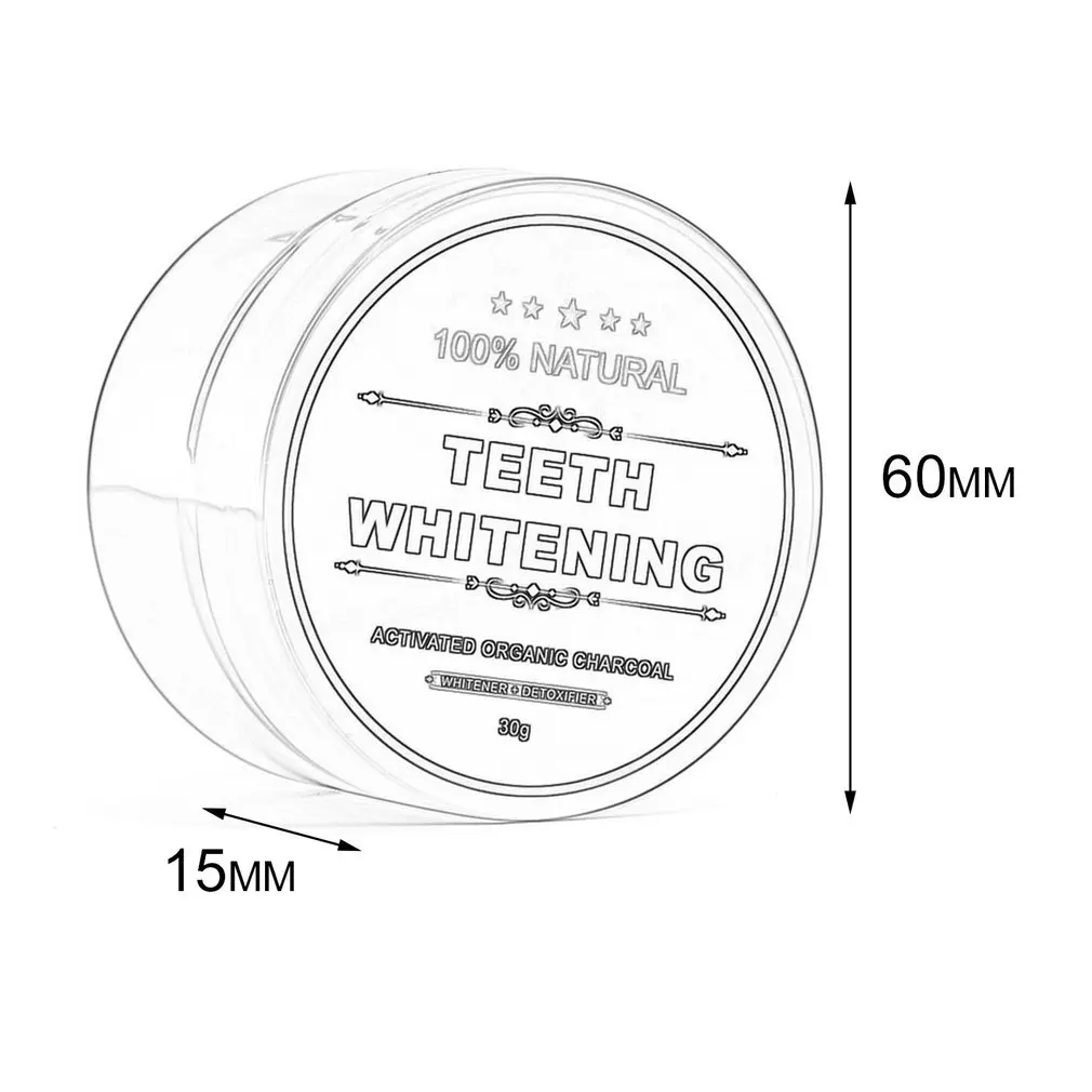 

100% Natural Teeth Whitening Whitener Activated Organic Charcoal Powder Polish Teeth Clean Strengthen Enamel Health Care