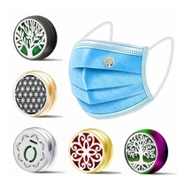 1pc 15mm essential oil face clip diffuser colorful aromatherapy locket stainless steel buckle fit brooch cufflink free 10pads