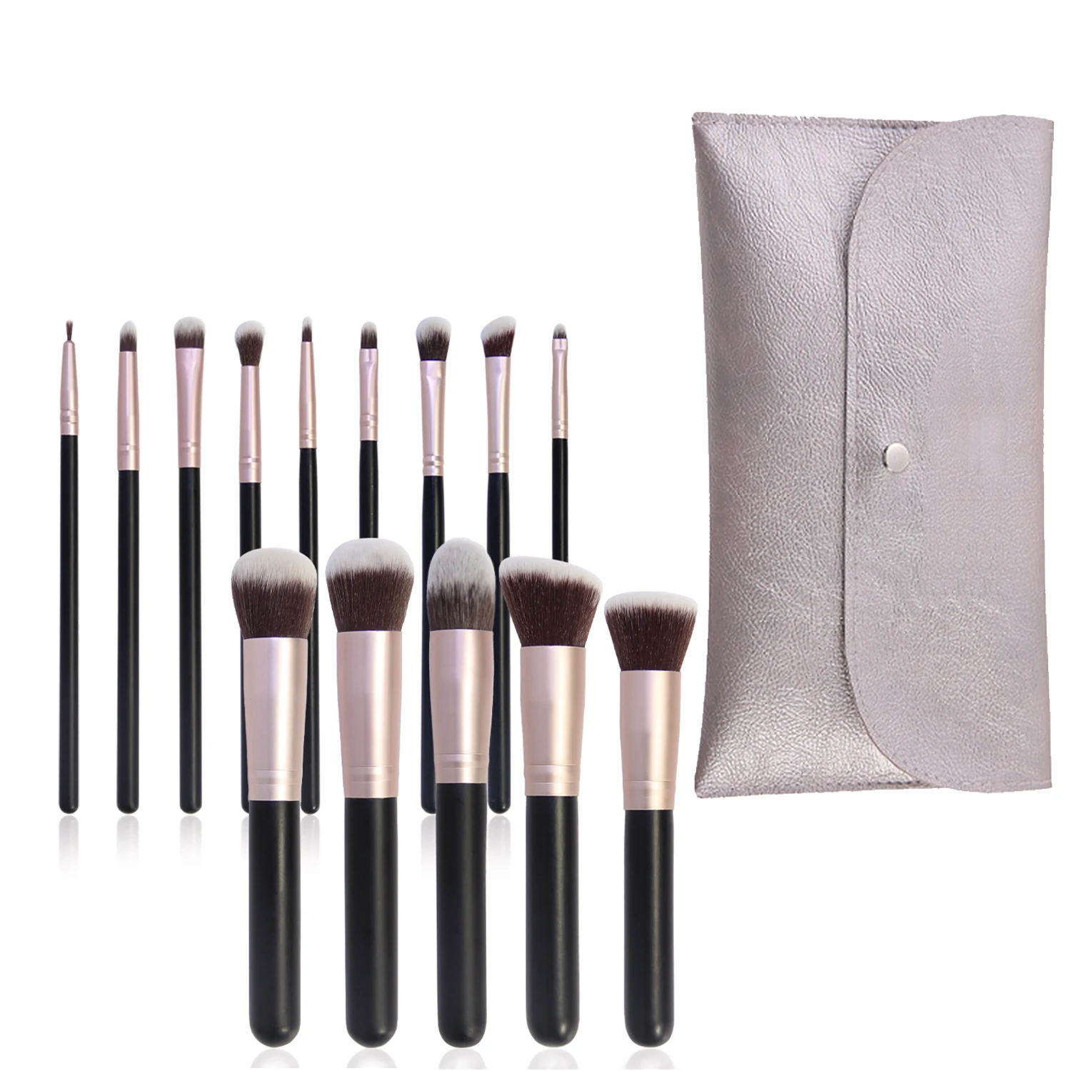 Makeup Brush Set, Premium Cosmetic Wood Handle Brushes 14 pcs for Foundation Blending Brush Concealer Eyeshadow