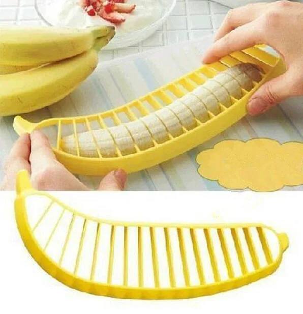 Слайсер измельчитель бананов резак пластиковый инструмент для изготовления