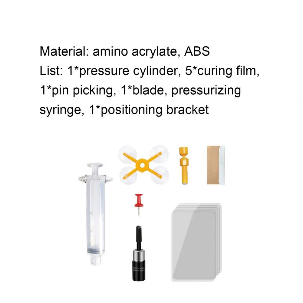 

Windshield Repair Kit Excellent Repair Result Non-yellowing ABS DIY Car Windshield Glass Repair Tool for Repairing Windshield Cr