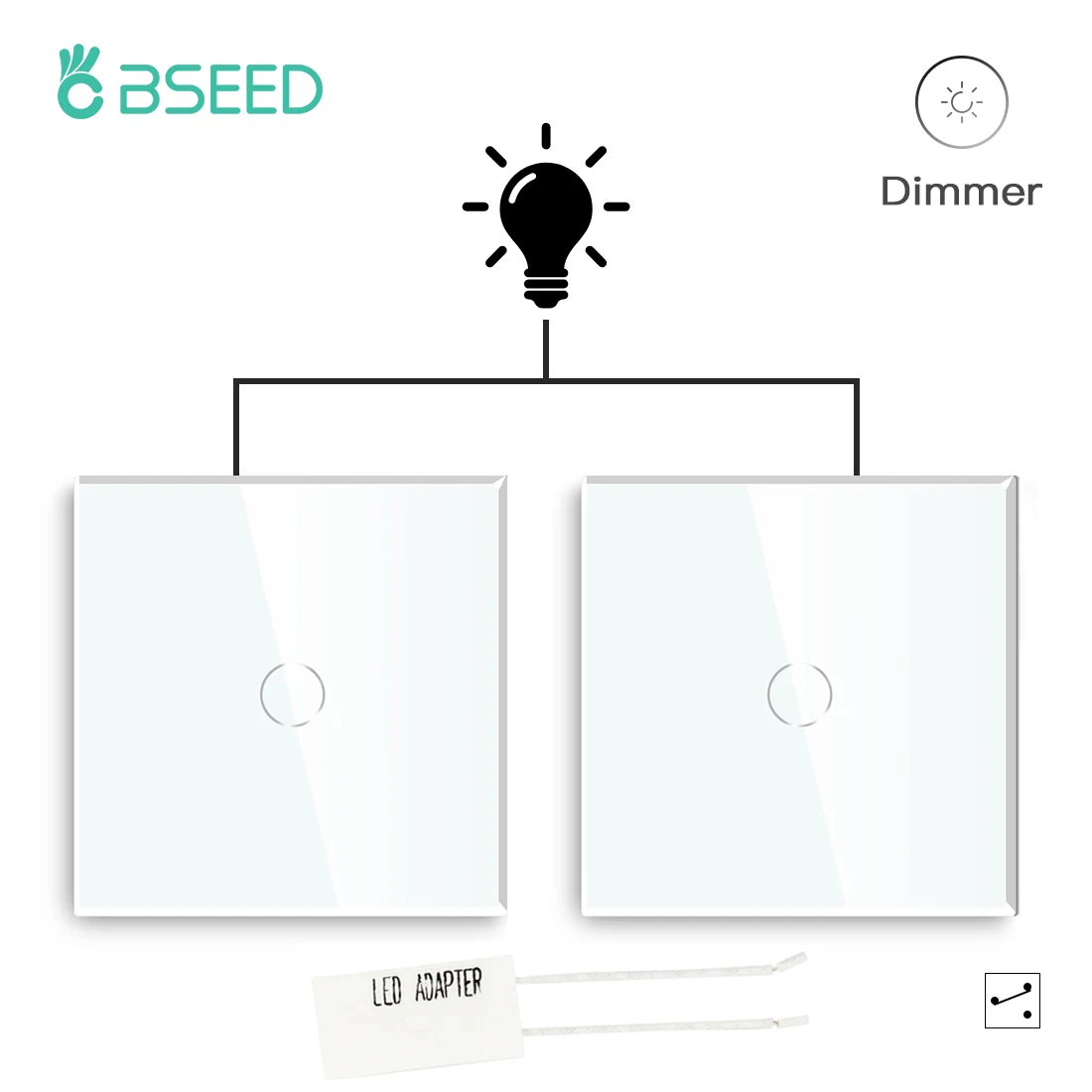 Настенные переключатели BSEED 2 шт. диммер сенсорный выключатель европейского