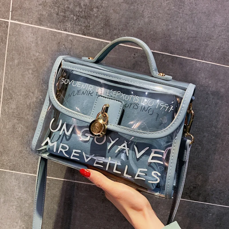 2019 летняя новая женская сумка модная Желейная Сумка для колледжа ветряная