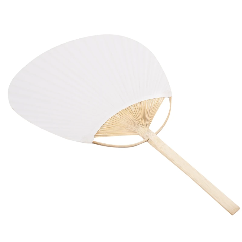 

20pcs Pure white bamboo handle blank calligraphy painting blank group fan fan fan white fan