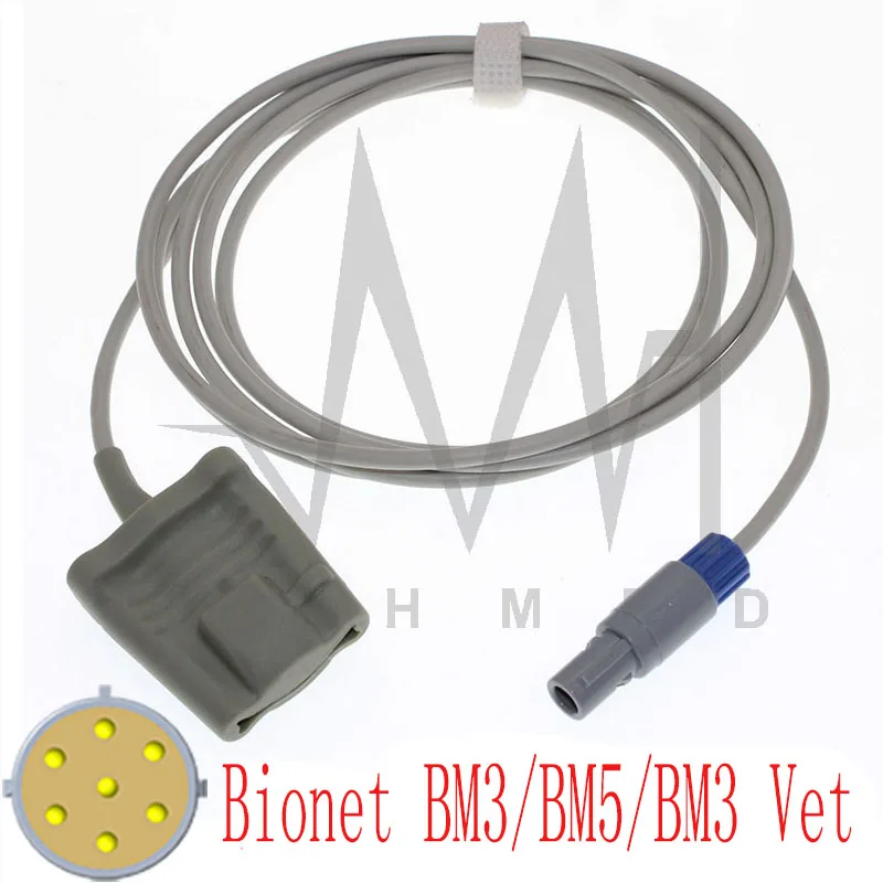 Совместим с датчиком spo2 Bionet BM3 BM5 Vet для монитора пациента многоразовые аксессуары