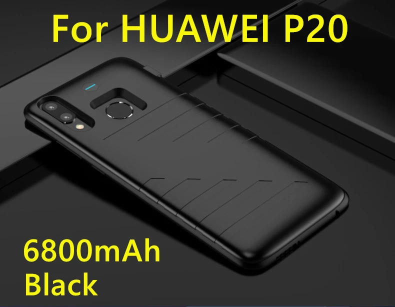 P20 Black Чехол для зарядного устройства для huawei P20 Pro 6800/8200 мАч Внешний аккумулятор внешний аккумулятор чехол для зарядки для huawei P20 чехол для аккумулятора - Цвет: P20 Black