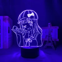 anime kaguya sama love is war chika fujiwara figure led light for bedroom decor nightlight manga birthday gift room desk lamp 3d