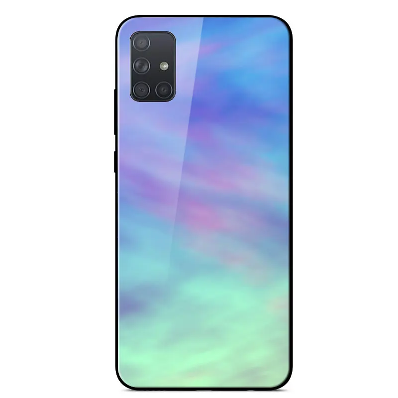 

For Samsung A71 Case Fashion Painted Flower Protection Back Cover For Samsung Galaxy A71 SM-A715F A715 Silicon Bumper Back Cover