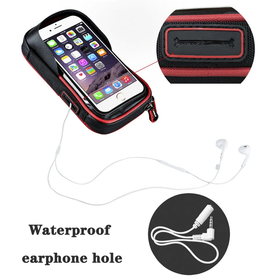 6 0 дюймов водонепроницаемая велосипедная сумка на переднюю трубу для мобильного