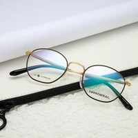 logorela titanium glasses frame man ultralight round myopia optical prescription eyeglasses frame women female eyewear 7013