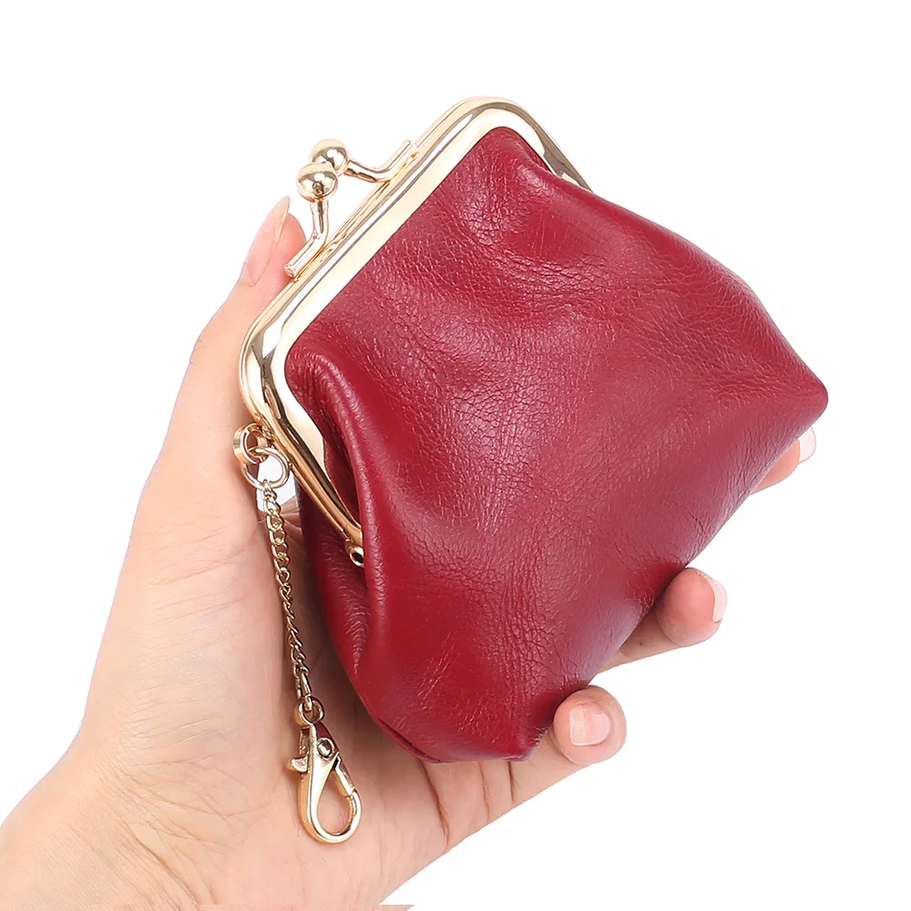 Женский кошелек в стиле ретро мини кошельки верхнее покрытие из воловьей кожи