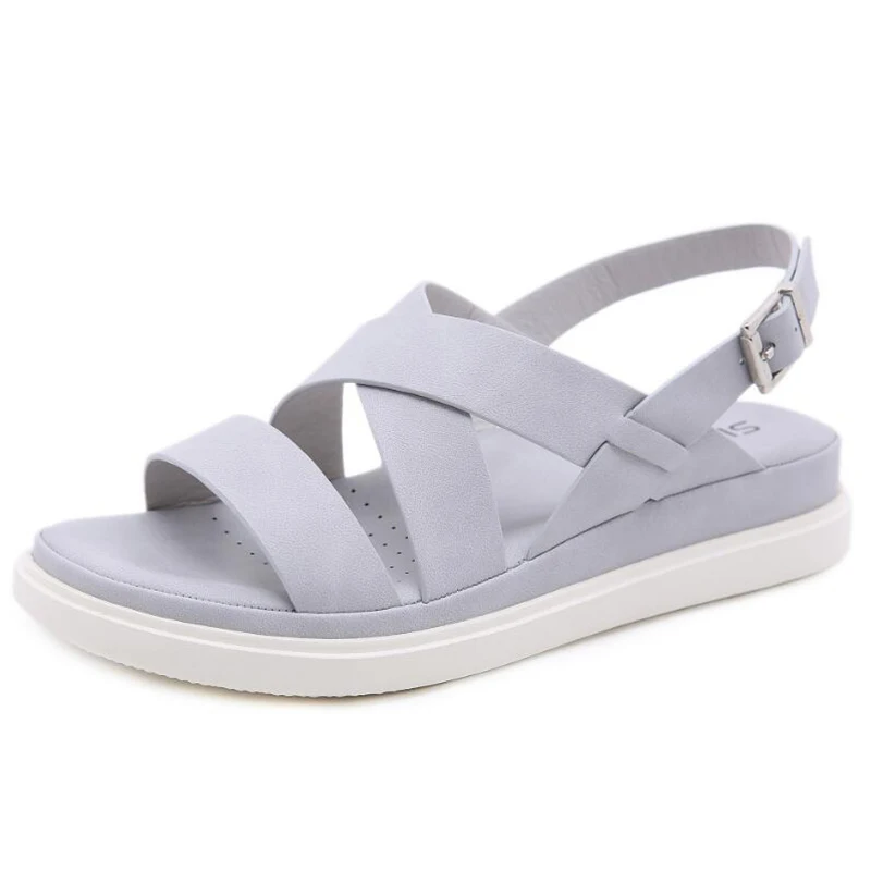 

Новая модель женских сандалий в спортивном стиле, на танкетке сандалии с пряжкой повседневная простота для женщин; Женская обувь; Женские б...