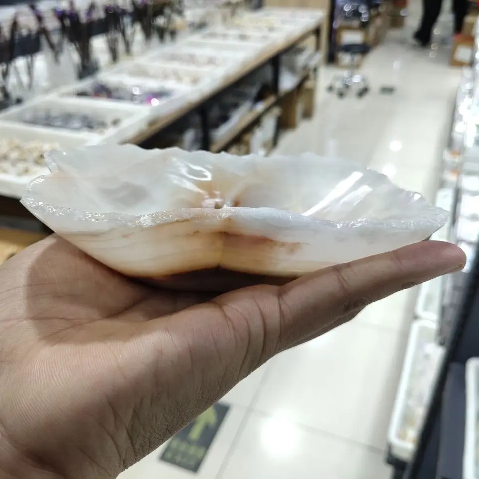 

1pcs 15cm natural gem bowl Afghan jade agate bowl home furnishing