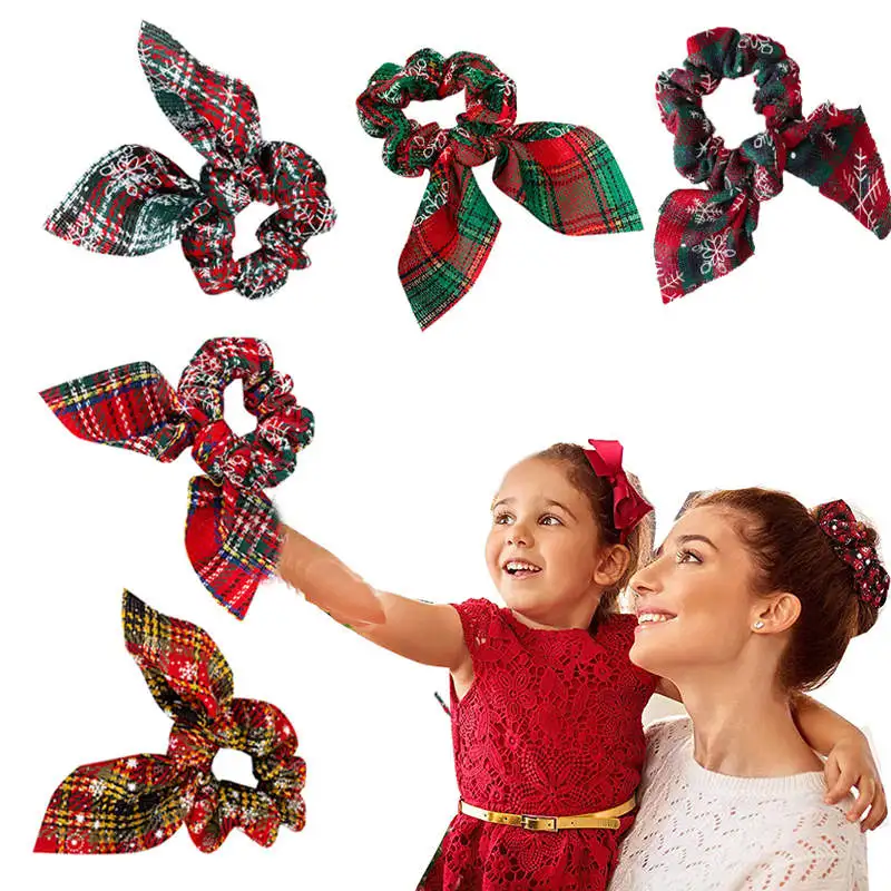 Balleenshiny-Diadema el&aacute;stica hecha a mano para beb&eacute;, 2 piezas, soporte para Coleta, tocado de Navidad, accesorios para el cabello para ni&ntilde;os-1