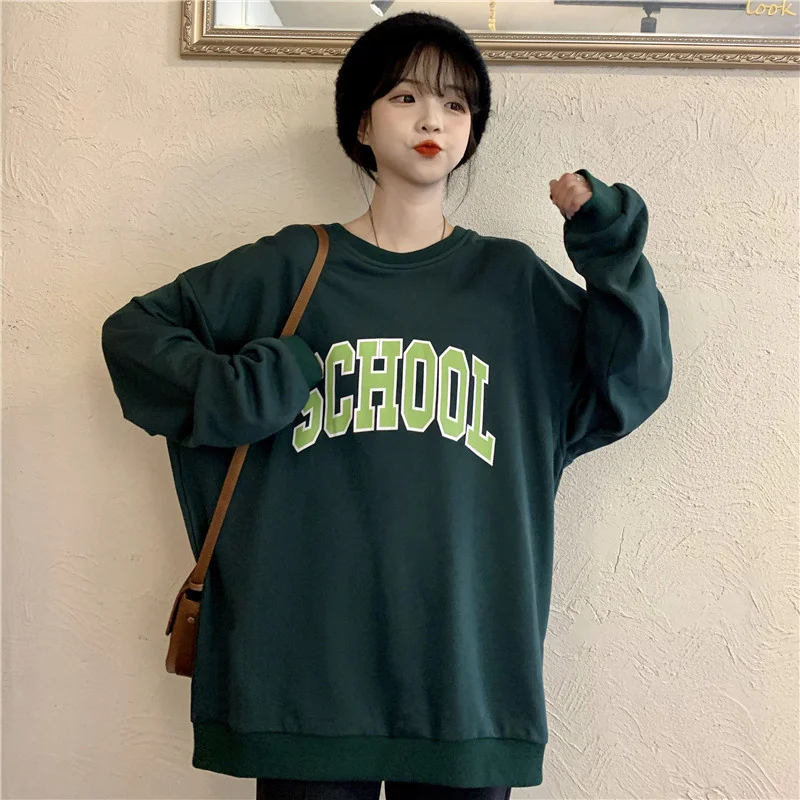 

Новинка осенняя одежда с надписью, свитер с круглым вырезом и надписью