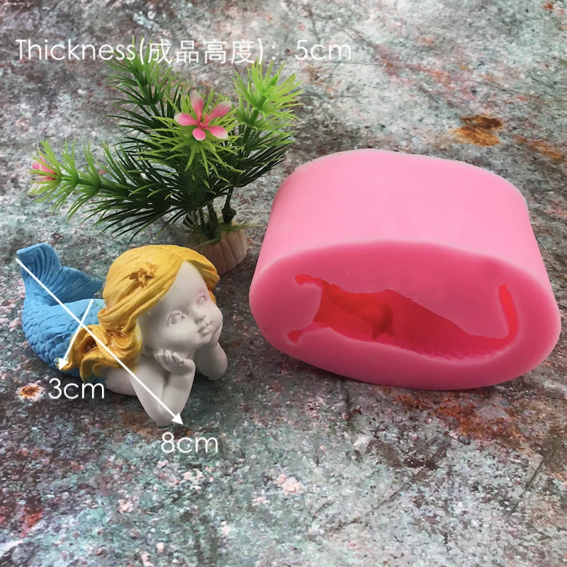 Sugarcraft Русалка рыбий хвост силиконовая форма морские водоросли оболочки инструменты для украшения тортов из мастики шоколадная форма для выпечки гипсовые глиняные формы