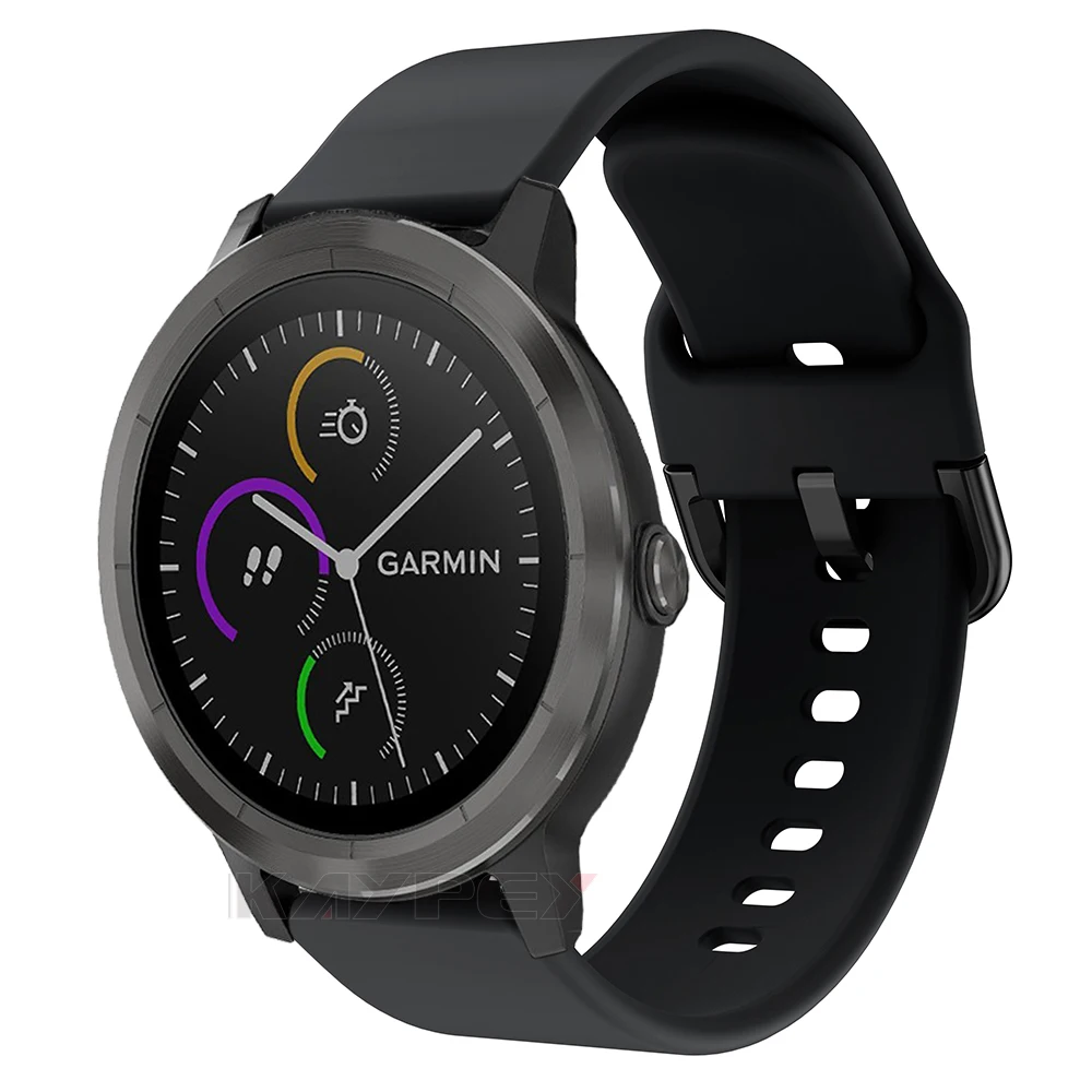 Цветной мягкий силиконовый сменный ремешок для Garmin Vivoactive3 Vivomove HR умный Браслет
