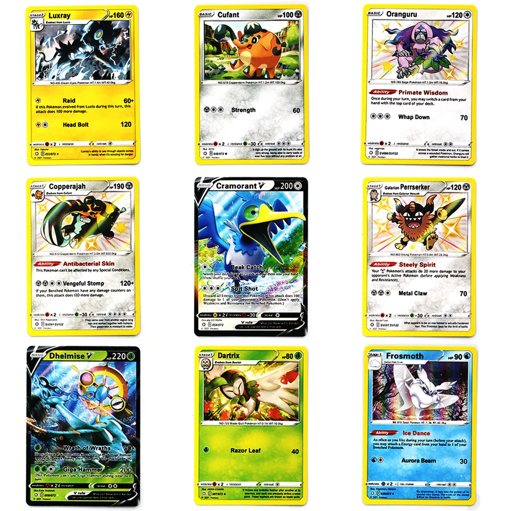 

Pokemon Cards Anime 2021 Latest 360Pcs English Pokemon Shining Fates Cards Trade Game Battle Card Collection Collectable Toys