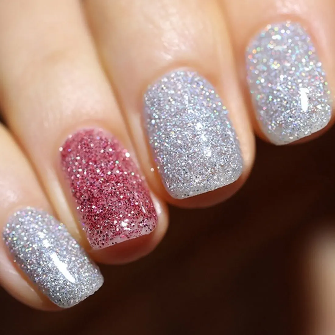 

1 Bag Glitter Nail Powder for DIY Nail Art Decoration Purple Blue Silver Nail Pigment Dust Tips Shining Shimmer Manicure