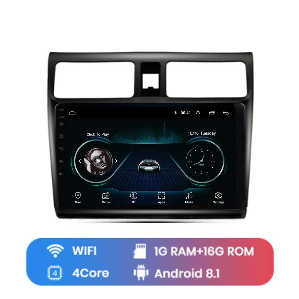 WIFI (1G 16G) 4G LTE Android 8,1 для SUZUKI SWIFT 2004 2005 2006 2007 2008 2009 Мультимедиа стерео автомобильный dvd-плеер навигация gps радио - Цвет: WIFI (1G 16G)