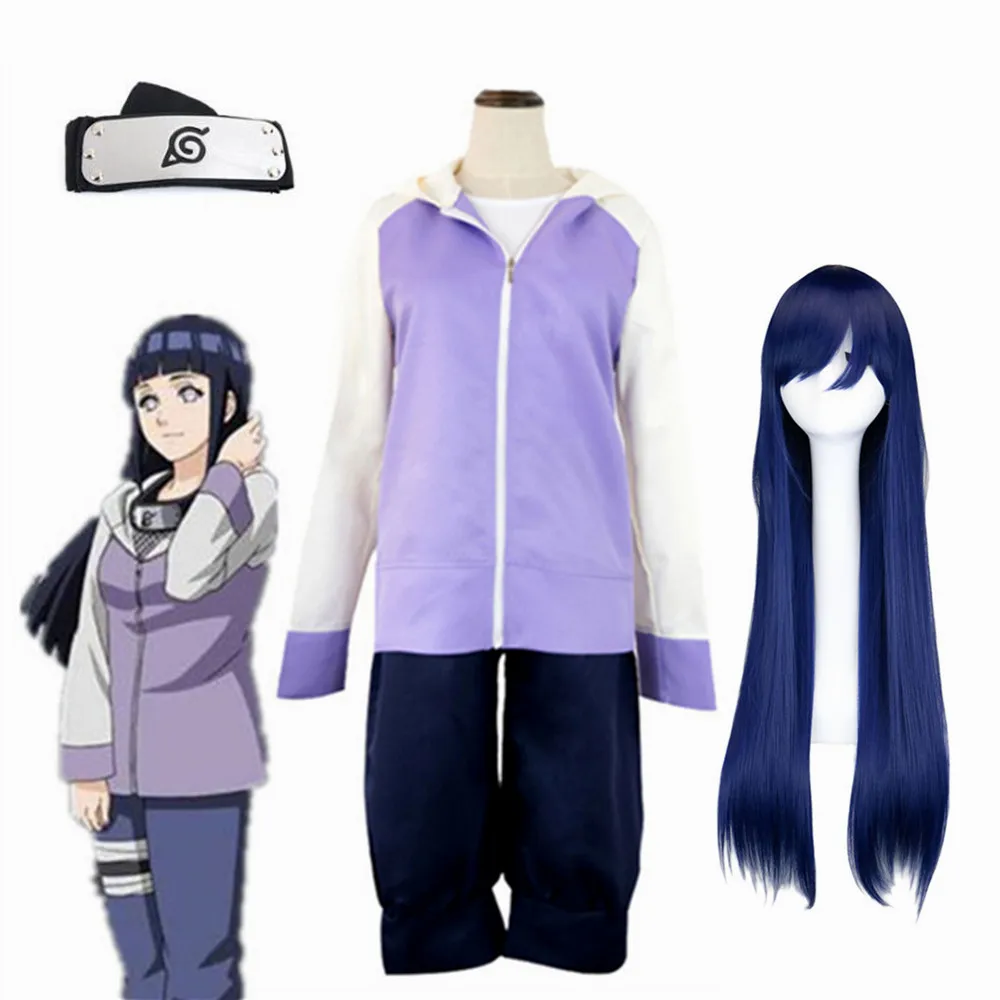 

HKSNG аниме Hyuga Hinata Shippuden поколение фиолетовая куртка брюки для косплей-костюма