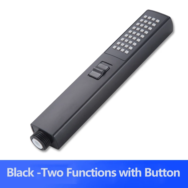 black two functions ZhangJi длинные полосы качество ABS душевая головка одна/две функции Душевая насадка водосберегающая Ванна дождь Душевая Головка высокое давление - Цвет: black two functions