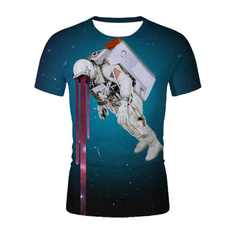 

2021 New Men's 3D Printed T-Shirt Fadeless and Fun Pattern Summer Casual Men's Trend Short Sleeved loose and large Size Top