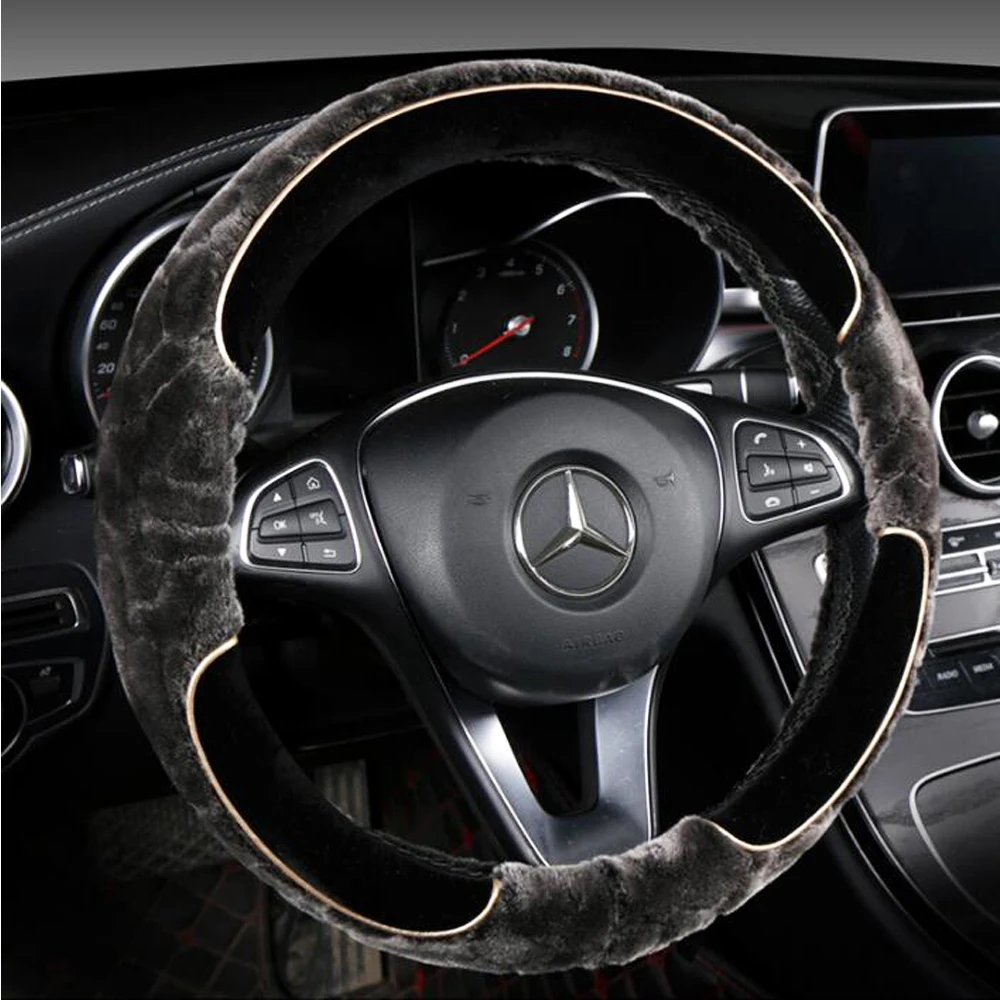 Флисовый чехол для руля удобное плюшевое рулевое колесо диаметр 38 см | Автомобили