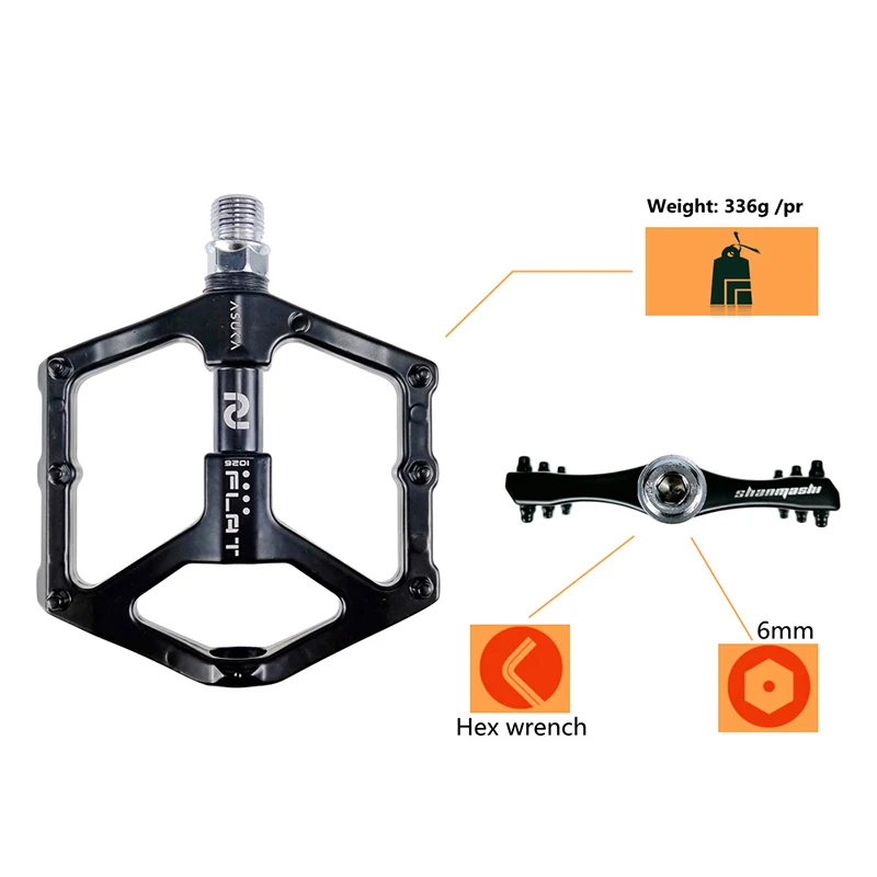 

MTB Cycling Bearing Pedal Plate Wide Anti-slip Comfortable Mountain Road Bike Pedal Cross Country Ultralight Pedal Bicycle Parts