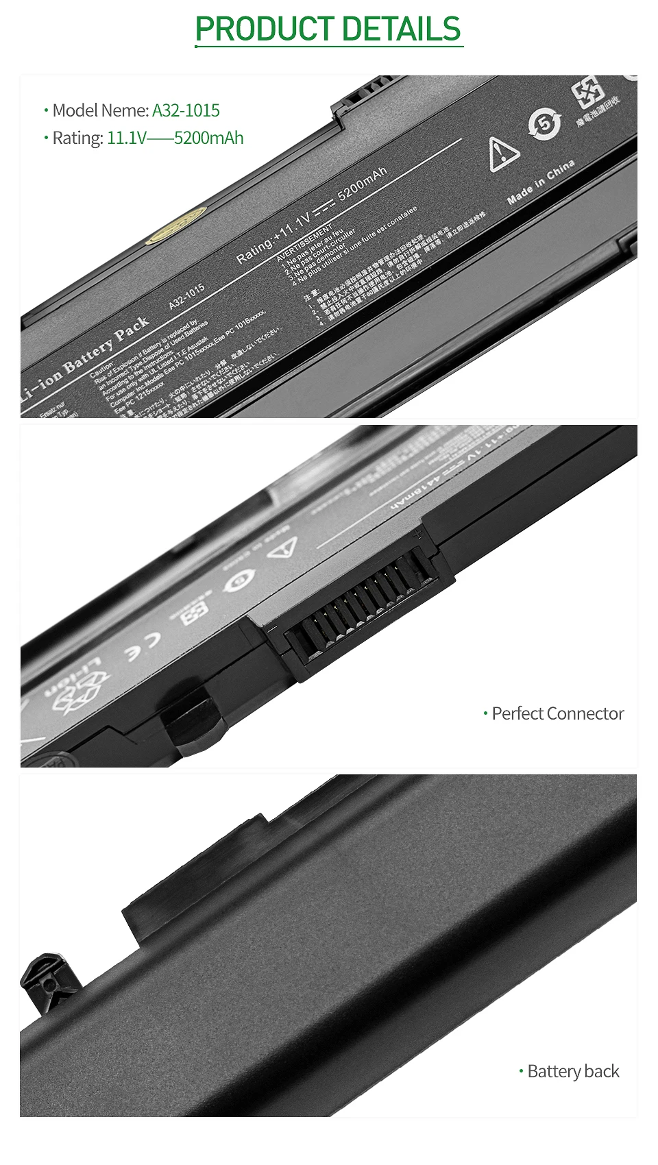 Apexway 6 ячеек 11,1 v A32-1015 Аккумулятор для ноутбука Asus Eee PC 1011B 1011BX 1011C 1011CX 1011P 1011PDX 1011PD 1011PN 1011PX