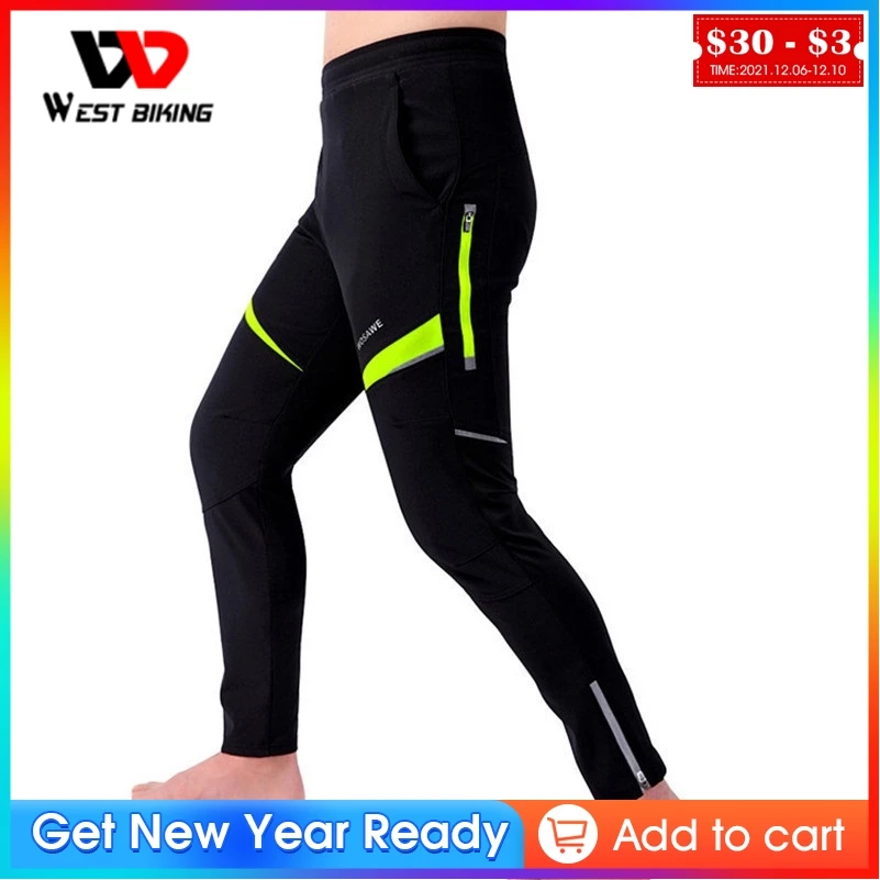 

WEST BIKING Waterproof Cycle Pants Men's Bicycle Bike Pants Breathable Tights Riding Sport Warm Long Trousers Women Cycle Pants
