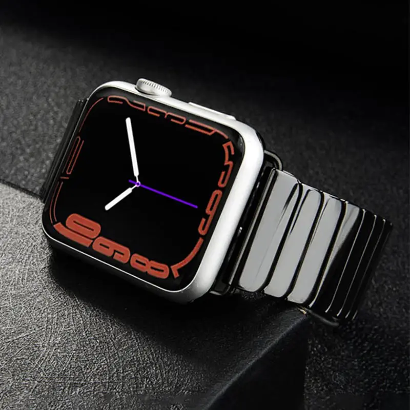 Ceramic Strap for Apple Watch Band 44mm 42mm 38mm 40mm Accessories Stainless steel buckle belt bracelet iWatch series 6 5 se 4 3
