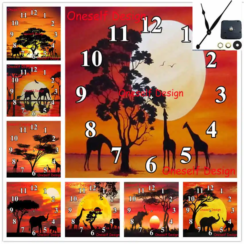 

2022 NEW diamond painting cross stitch with Mechanical clock eleplant diamond embroidery full clock diamond mosaic wall sticker