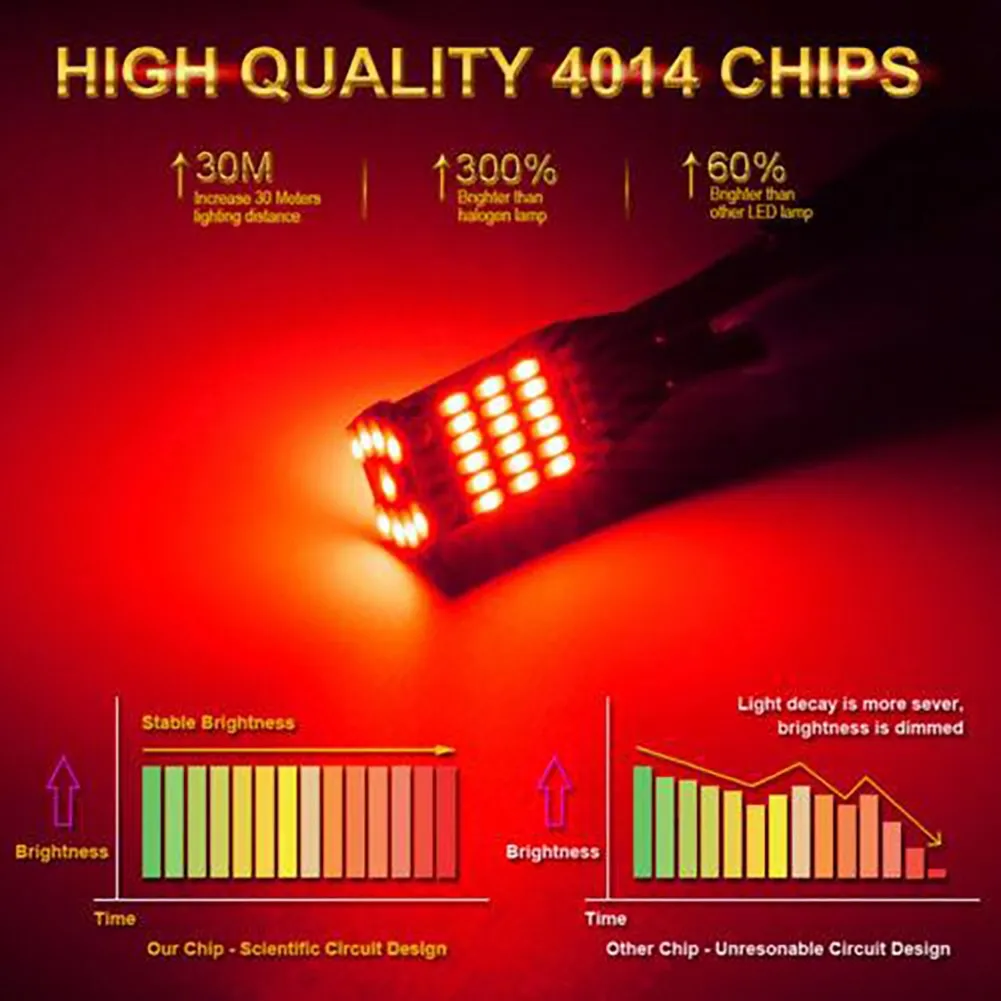

2 шт., универсальные светодиодные лампы 45SMD 6000K 6 Вт