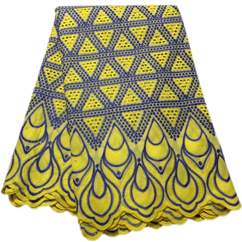 

Swiss Voile Lace women dresses double-colors pattern with rhinestones PS82 wholesale price Hollowed out African Cotton Fabric