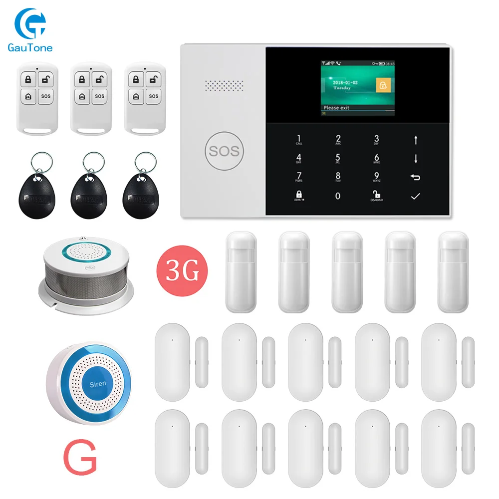 GT-007-3G-PG105-G DHL PG105 wifi GSM/3g GPRS домашняя интеллектуальная безопасность беспроводная сигнализация противопожарная защита приложение дистанционное управление - Цвет: GT-007-3G-PG105-G