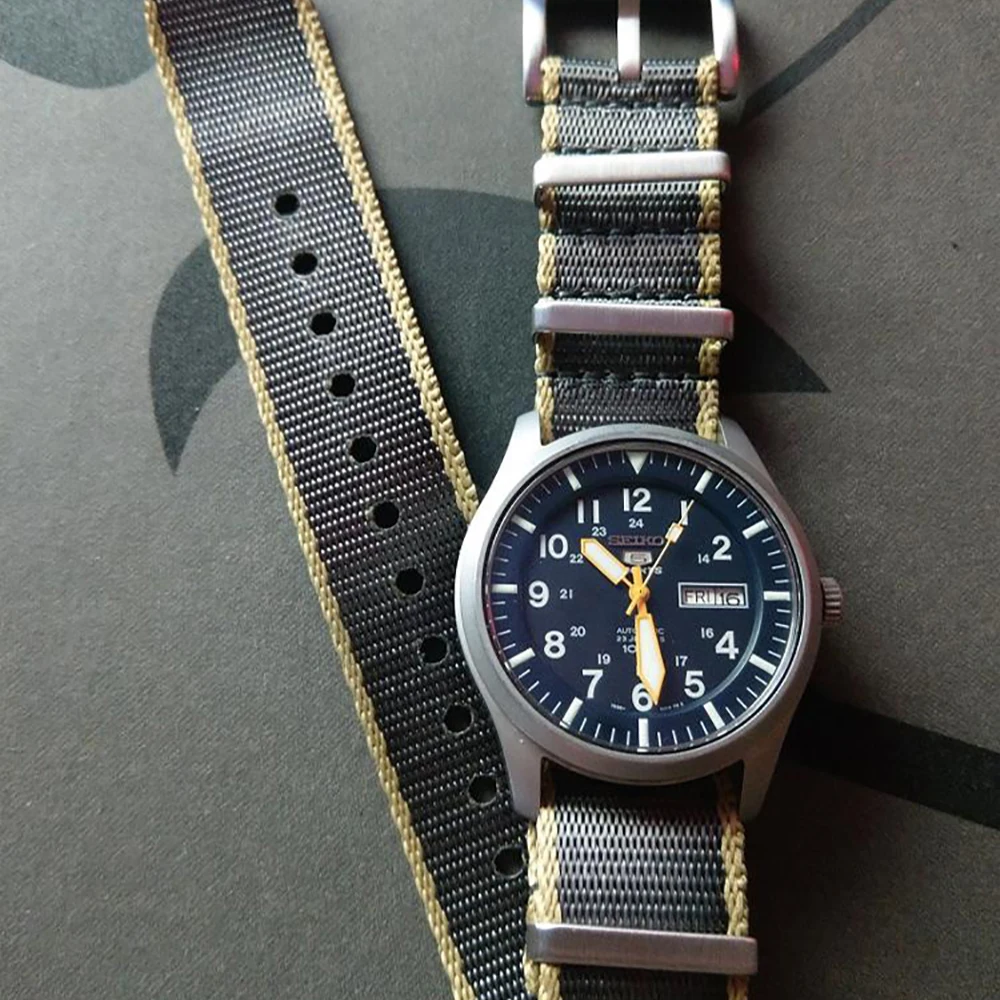Дизайн серый хаки нейлоновый ремешок для часов Omega часы с ремнем безопасности ремешок Nato 22 мм