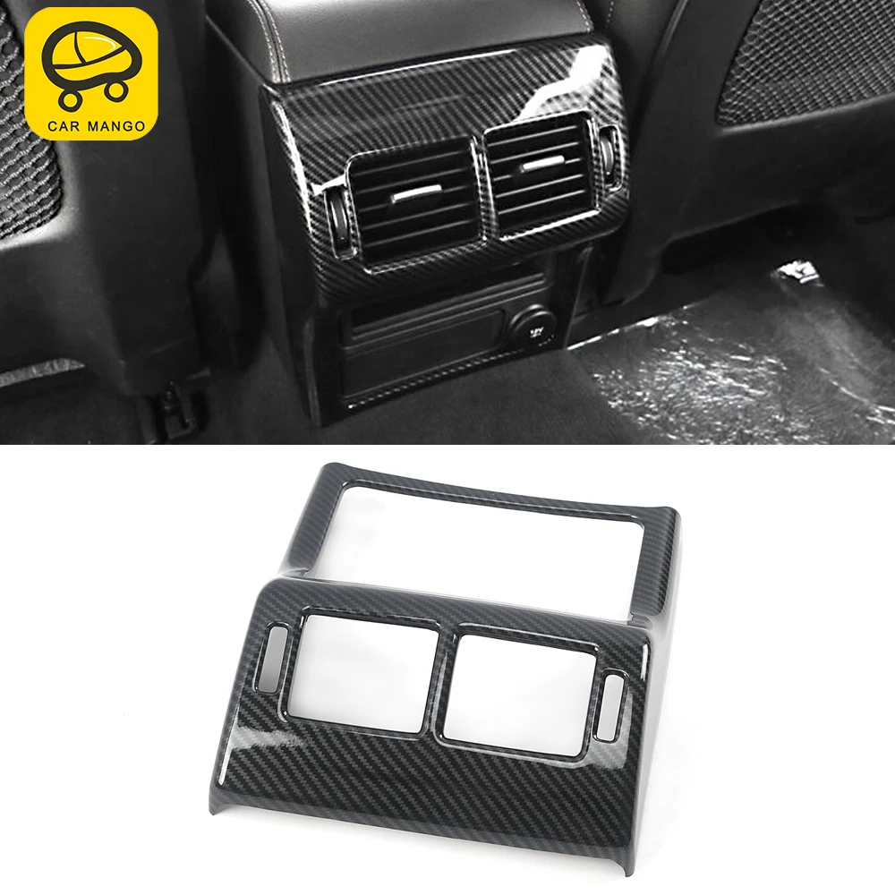 

CarManGo Auto Car Rear Back Air Vent Outlet Trim Frame Sticker Cover ABS Carbon Decor Accessories for Jaguar XE X760 2015-2021