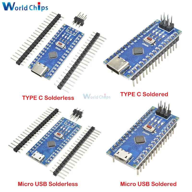 Адаптер diymore Micro USB Type C CH340 Nano V3.0 макетная плата модуля микроконтроллера ATMEGA328 для