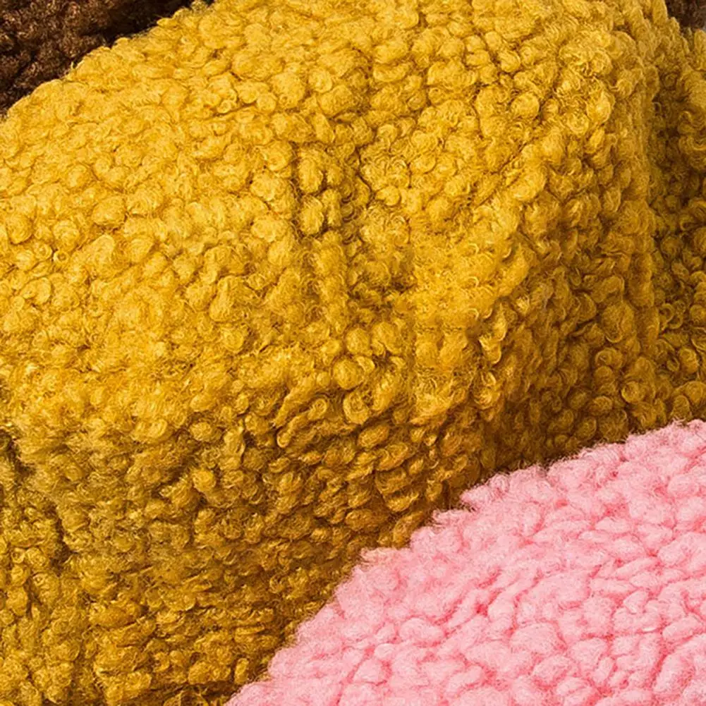 

Women Hat Solid Artificial Fur Warm Female Cap Faux Fur Winter Bucket Hat for Women Outdoor Sunscreen Sun Hat Panama Lady Cap