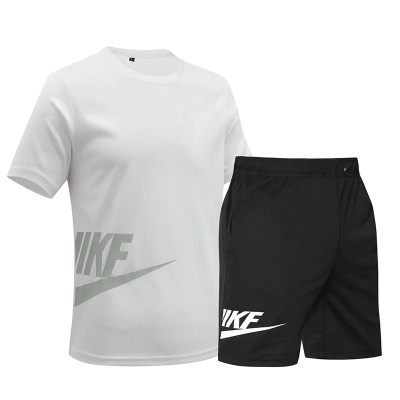 

Men's summer suit sports suit quick-drying casual running clothes summer short-sleeved shorts 2-piece men's T-shirt