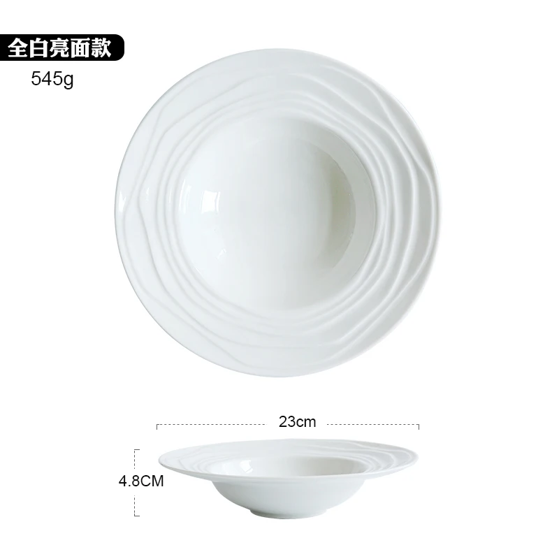 

Round Dinner Plates Dinnerware Porcelain Pasta Dinner Plates Breakfast Restaurant Supplies Talerze Obiadowe Dinner Plates BG50DP
