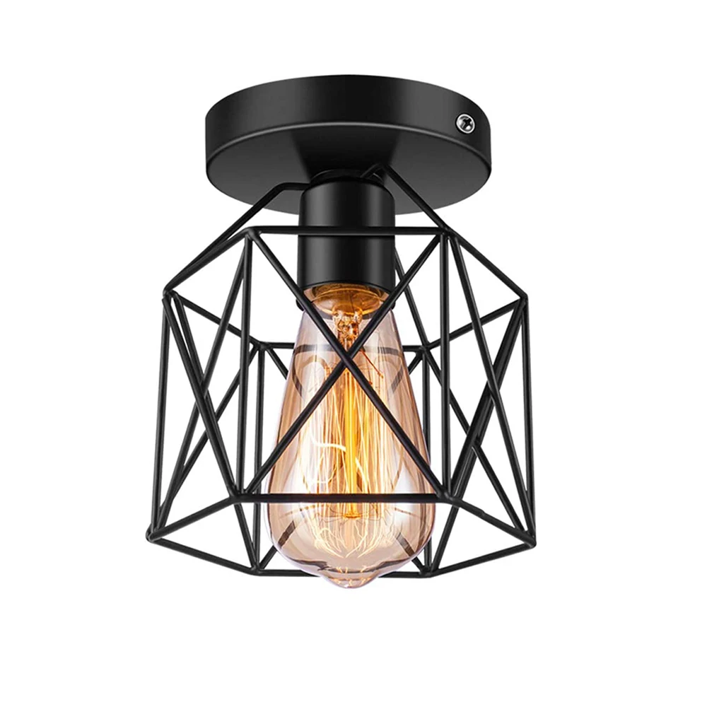 Железный Ретро потолочный светильник приспособление Винтаж промышленный проход