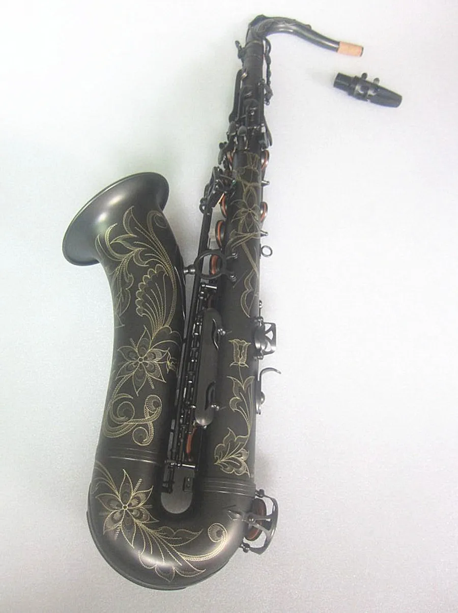 

Tenor saxophone High-quality Matt Black Musical instrument professional playing Tenor Sax With Case Free shipping