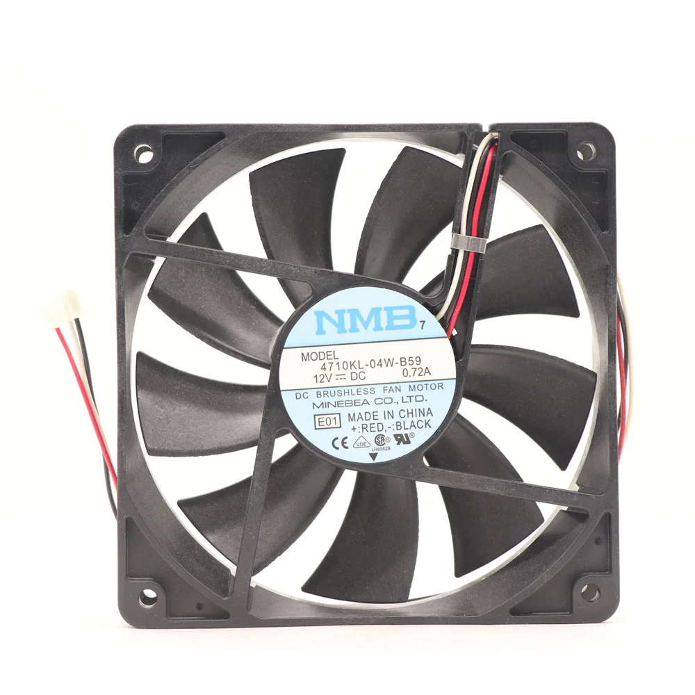 НМБ 4710KL 04W B59 119 х 25 мм 12VDC 114.7CFM Блокировка ротора Сенсор 3 свинцовыми проводами 12025