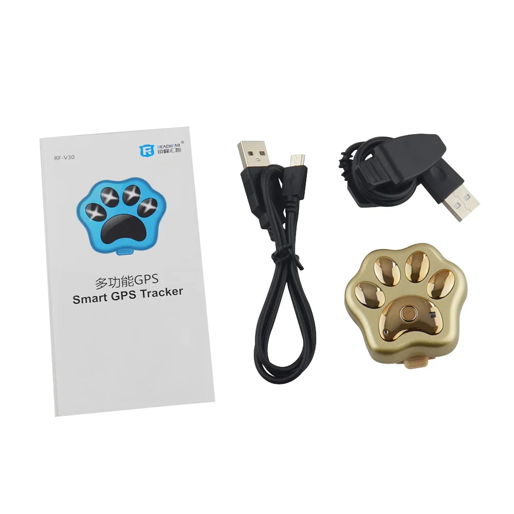 Водонепроницаемый искатель для отслеживания кошек и собак оригинальный мини RF-V30