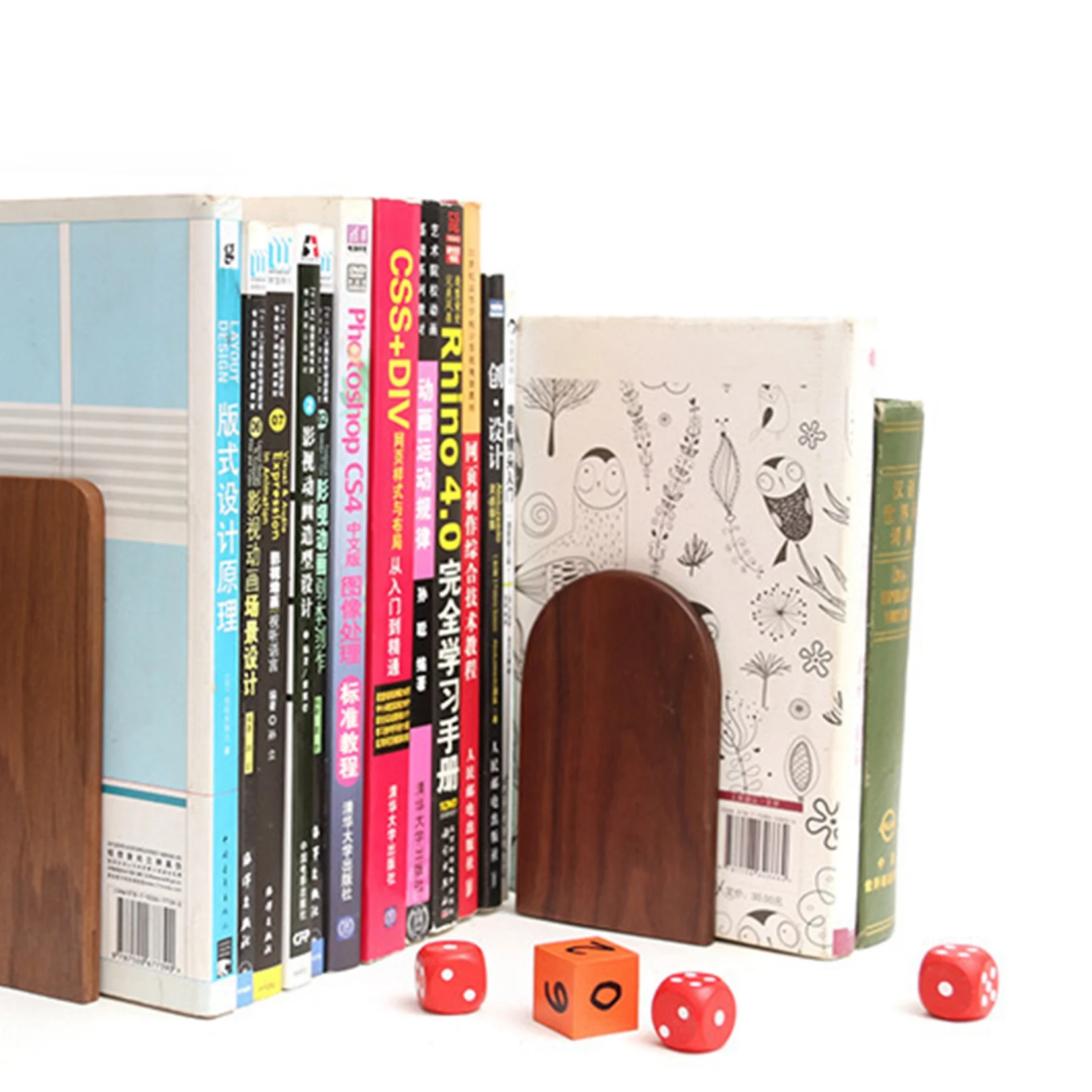 

2pcs Japan Style Wooden Bookends Thick Firm Bookshelf Student Supplies Smooth Book Stand Durable Holder Home Decor Storage Racks