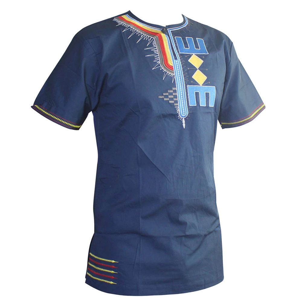 Мужские рубашки Дашики hombre африканские вышитые красивые цвета традиционные