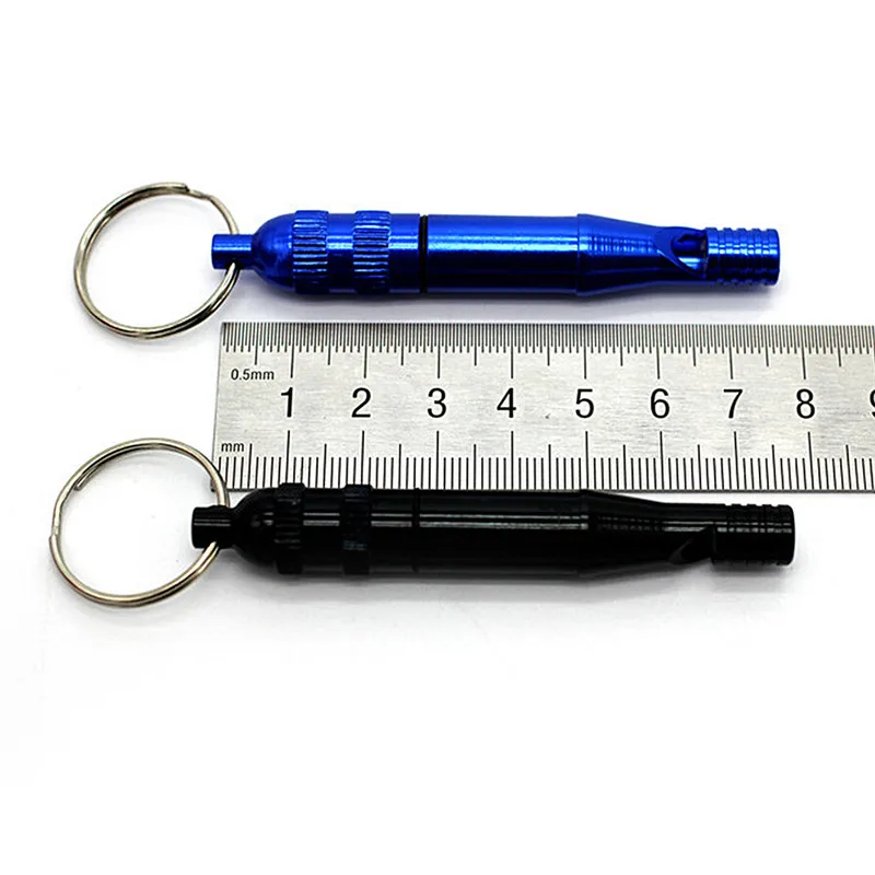 

Outdoor Metal Whistle With Keychain For Survival Emergency Mini Size Multi Functional Equipment Kit Tool